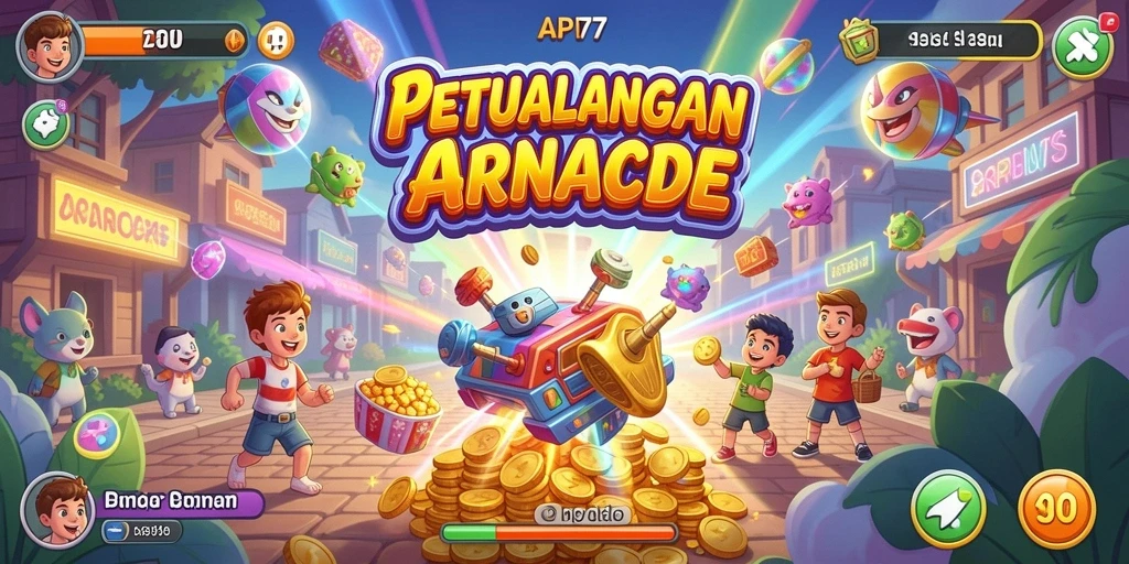 Tampilan gameplay seru API77 yang penuh warna dan tantangan.