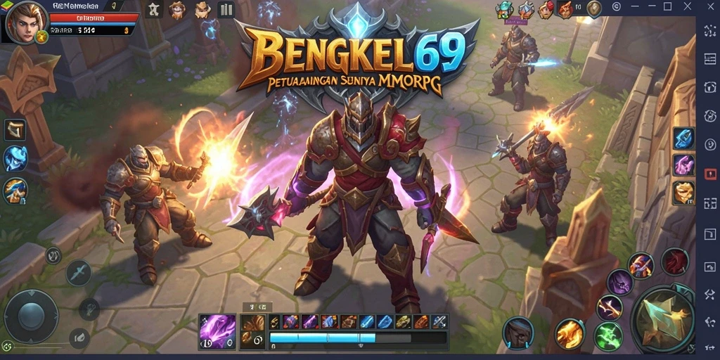 Gameplay BENGKEL69 menampilkan pertarungan seru di dunia MMORPG.