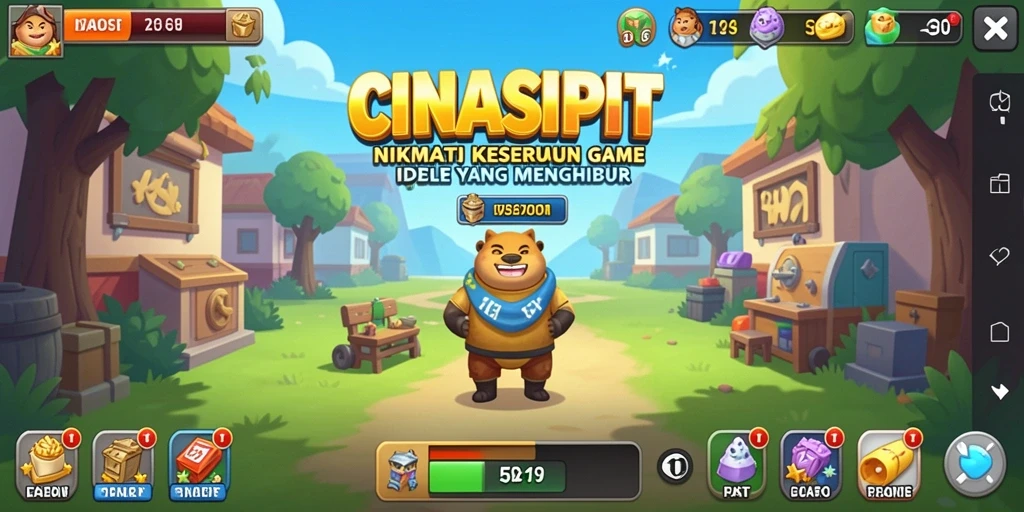 Tampilan seru gameplay CINASIPIT yang menyenangkan.