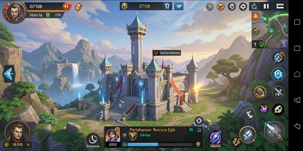 Screenshot GT108 menampilkan aksi seru dalam gameplay Tower Defense.