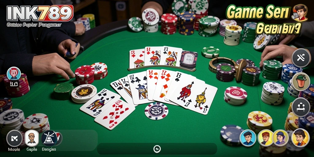 Tampilan menarik dan gameplay seru Gaple di INK789.