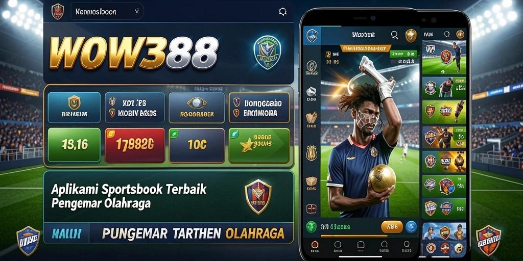 Tampilan utama WOW388 menampilkan berbagai pilihan taruhan olahraga.